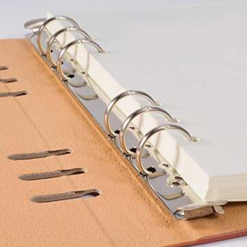 A5 Blank Paper Refill, Refills for Filofax Planner/Binders/Organizer, 6-Hole Punched, 100 Sheets/200 Pages Filler Paper, 100gsm, White, 5.8'' x 8.2''