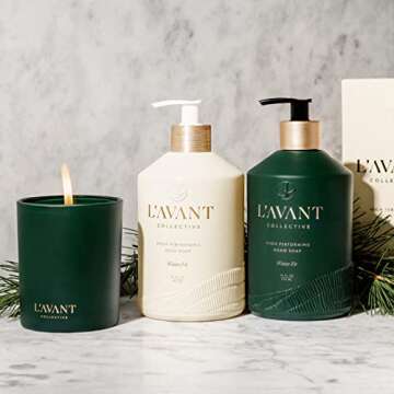 L'AVANT Collective Green Candle | Winter Fir Scented | Non-Toxic & Paraffin Free | Notes of Cedar, F...