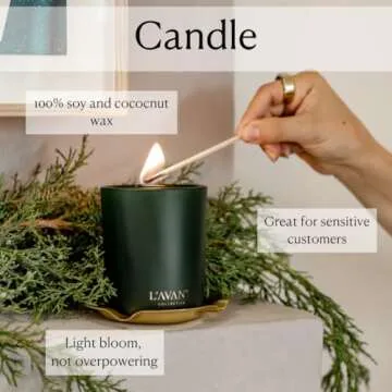 L'AVANT Green Candle | Winter Fir Scent | Non-Toxic Gift