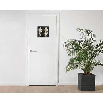 Funny Bathroom Wall Art Unisex Wood Sign Decoration
