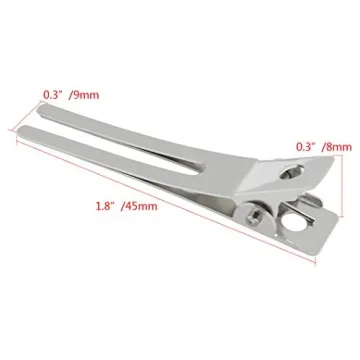 Double Prong Curl Clips - 50 Pcs for Hair Styling
