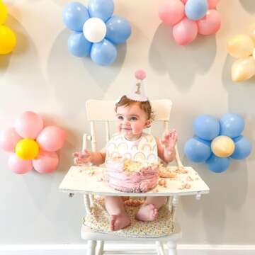 Ereniko Boho 1st Birthday Hat Decorations for Baby Girls Boys Handmade Natural Outfit First Birthday...