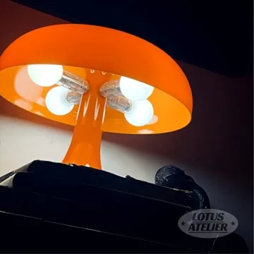 Lotus Atelier Orange Mushroom Lamp for Modern Room Aesthetics