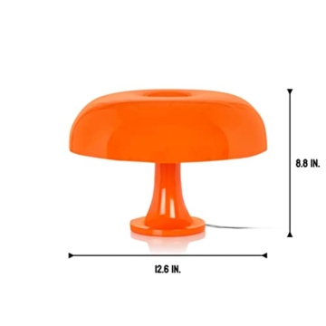 Lotus Atelier Orange Mushroom Lamp for Modern Room Aesthetics