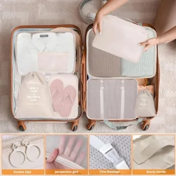 8 Set Packing Cubes for Travel Organization by Kingdalux