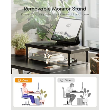 CubiCubi L Shaped Gaming Desk for Home Office and Gaming