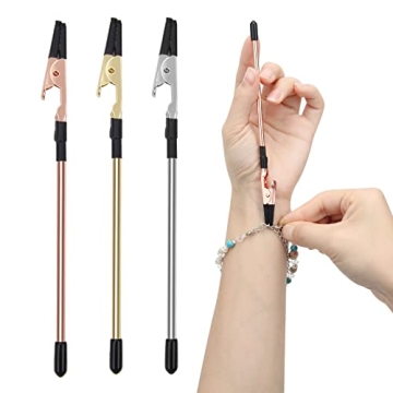 3 Pieces Bracelet Helper Tool Buddy Helpers, Anglecai Bracelet Fastener Helper for Fastening and Hoo...