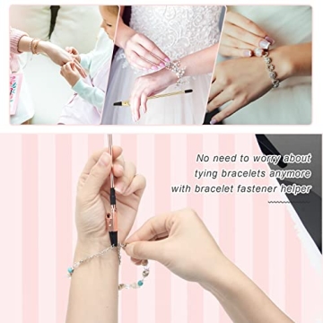 3 Pieces Bracelet Helper Tool Buddy Helpers, Anglecai Bracelet Fastener Helper for Fastening and Hooking Bracelet Equipment with Non-Slip Sleeve for Necklace Watch Clasps Ties Zippers