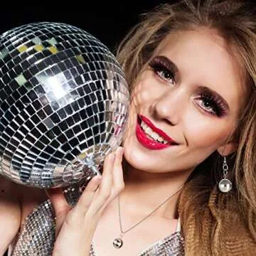 48 Mini Disco Ball Pendants for DIY Jewelry Making