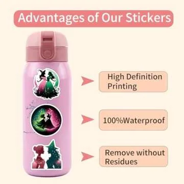 50Pcs Wicked Waterproof Stickers for Kids' Creativity
