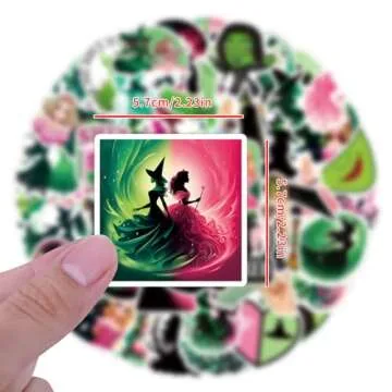 50Pcs Wicked Waterproof Stickers for Kids' Creativity