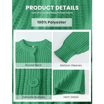 Bianstore Women's Casual Long Sleeve Cardigan Sweater