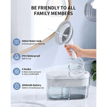 KAUGIC Electric Ear Wax Removal Kit with 4 Modes