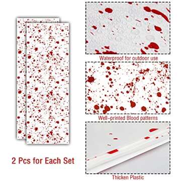 Halloween Scary Bloody Bag Decor for Body, 2 Pcs Bloody Haunted House Creepy Outdoor Indoor Halloween Party Hanging Decor Favor-Skull not Includes