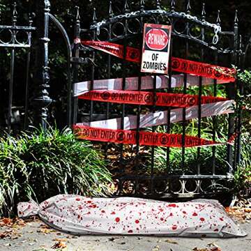 Halloween Scary Bloody Bag Decor for Body, 2 Pcs Bloody Haunted House Creepy Outdoor Indoor Halloween Party Hanging Decor Favor-Skull not Includes