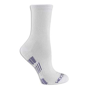 Fruit of the Loom Women's Everyday Active Crew Socks, White, Purple, Pink, Green, Blue, Shoe Size: 4...