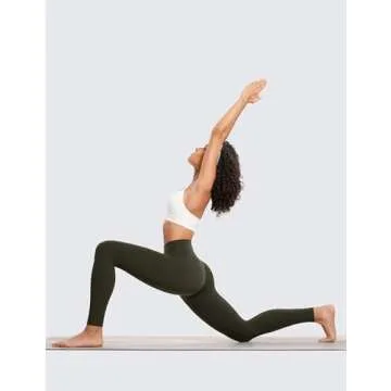 CRZ YOGA Butterluxe High Waisted Lounge Leggings 28'' - Workout Yoga Pants for Women Buttery Soft Olive Green Small