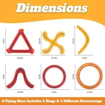 6 Flying Discs - Fun Outdoor Games for Kids & Adults