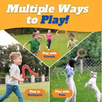 6 Flying Discs - Fun Outdoor Games for Kids & Adults