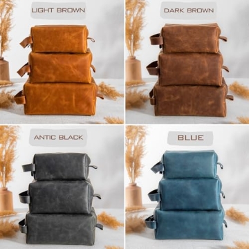 Personalized Leather Toiletry Bag - Perfect Gift for Men