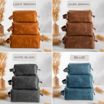 Personalized Leather Toiletry Bag - Perfect Gift for Men