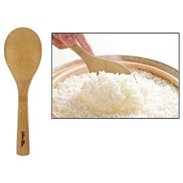 Helen Chens Asian Kitchen Burnished Bamboo Kitchen Tools Cooking Utensils and Stir Fry Set, 6-Piece ...