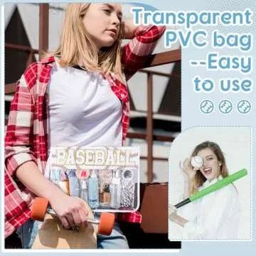 Stylish Hillban Baseball Makeup Bag Set for Women and Girls