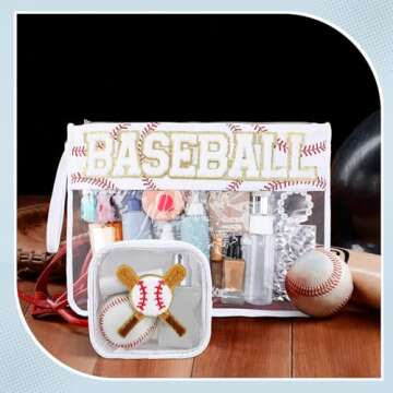 Stylish Hillban Baseball Makeup Bag Set for Women and Girls