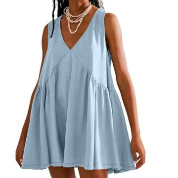 Free Dresses People Summer Doop Sundresses for Women 2024 Sleeveless Mini Short Free Dresses Casual ...