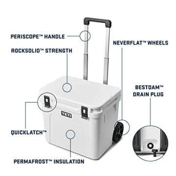 Yeti Roadie 60 Wheeled Cooler White