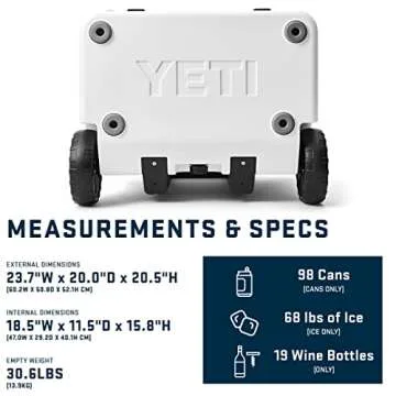 Yeti Roadie 60 Wheeled Cooler White