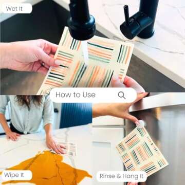 Harps&Seb Eco-Friendly Swedish Dishcloths - 6 Pack