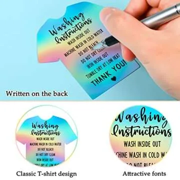 Chinco 200 T-Shirt Care Cards for Small Business Owners