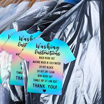 Chinco 200 T-Shirt Care Cards for Small Business Owners