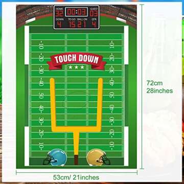 PLULON Football Game for Kids Pin The Football on The Goalpost Poster with Football Stickers Footbal...