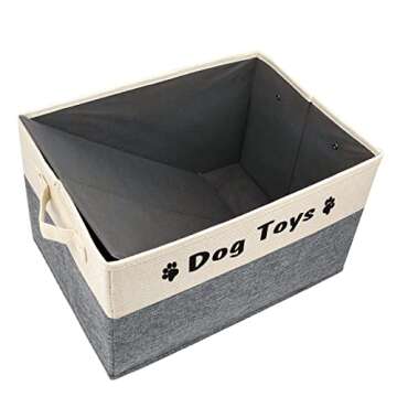 Pet Artist Dog Toy Basket: Stylish & Functional Foldable Storage