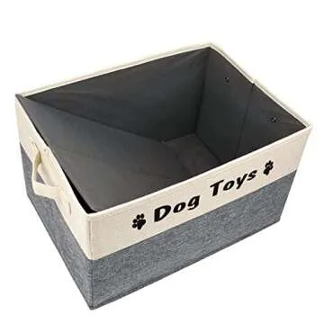 Pet Artist Dog Toy Basket: Stylish & Functional Foldable Storage
