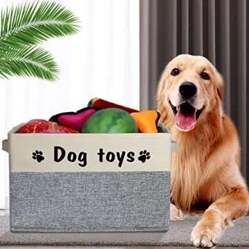 Pet Artist Dog Toy Basket for Stylish Pet Owners