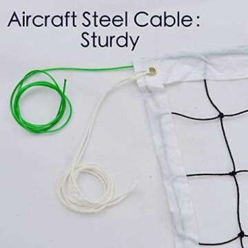 Professional Outdoor Volleyball Net with Steel Cable