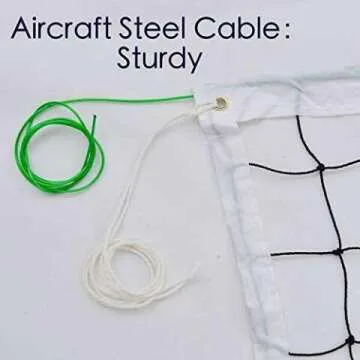 Professional Outdoor Volleyball Net with Steel Cable