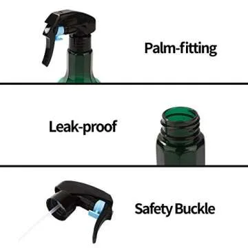 Chiost 14oz Plastic Spray Bottle, Refillable Squirt Bottle for House Gardening Plants, Mister Sprayer for Hair Salon,Outdoor Indoor Plants,Cleaning Solution,Personal Care