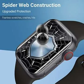 Uyiton 8Pack Screen Protector for Apple Watch Series 9/8/7 45mm, Military-Grade TPU Film, Scratch-Resistant, Anti-Fingerprint, Oleophobic Coating, Easy to Install