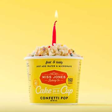 Miss Jones Baking Desserts In A Cup, Microwave in Under a Minute, Quick Mix, Less Mess Than a Mug: Variety Pack (Pack of 6)