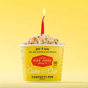 Miss Jones Baking Desserts In A Cup, Microwave in Under a Minute, Quick Mix, Less Mess Than a Mug: Variety Pack (Pack of 6)