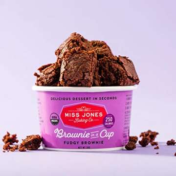 Miss Jones Baking Desserts In A Cup, Microwave in Under a Minute, Quick Mix, Less Mess Than a Mug: Variety Pack (Pack of 6)