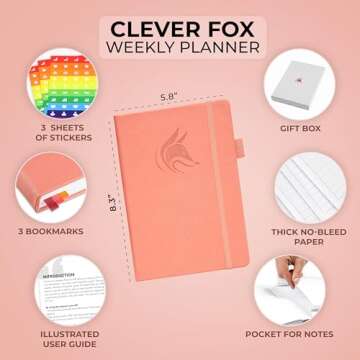 Clever Fox Planner – Undated Weekly & Monthly Planner for Productivity, Time Management & Goals ?...