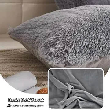 LIFEREVO Faux Fur Pillow Shams for Luxurious Comfort