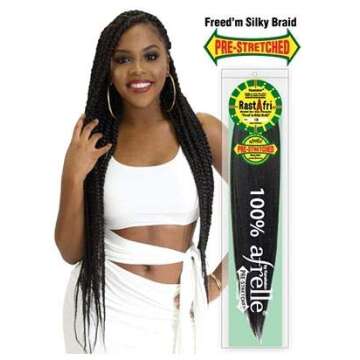 RastAfri Freed'm Silky Braid Pre-Stretched (Color #4) (Pack of 6)