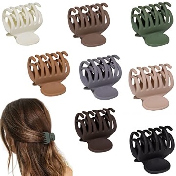 1.6" Matte Medium Double Row Teeth Hair Clips - Strong Hold Jaw Clamps