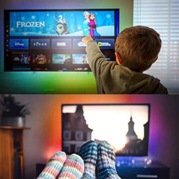 Nexillumi LED Lights for TV, 9.8ft TV LED Backlight for 32-43 Inch, RGB LED Strip Lights Behind TV, APP Remote Control Music Sync TV Led Lights for Bedroom